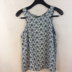 Anthro PAPER CRANE Tank Top Floral Blouse S